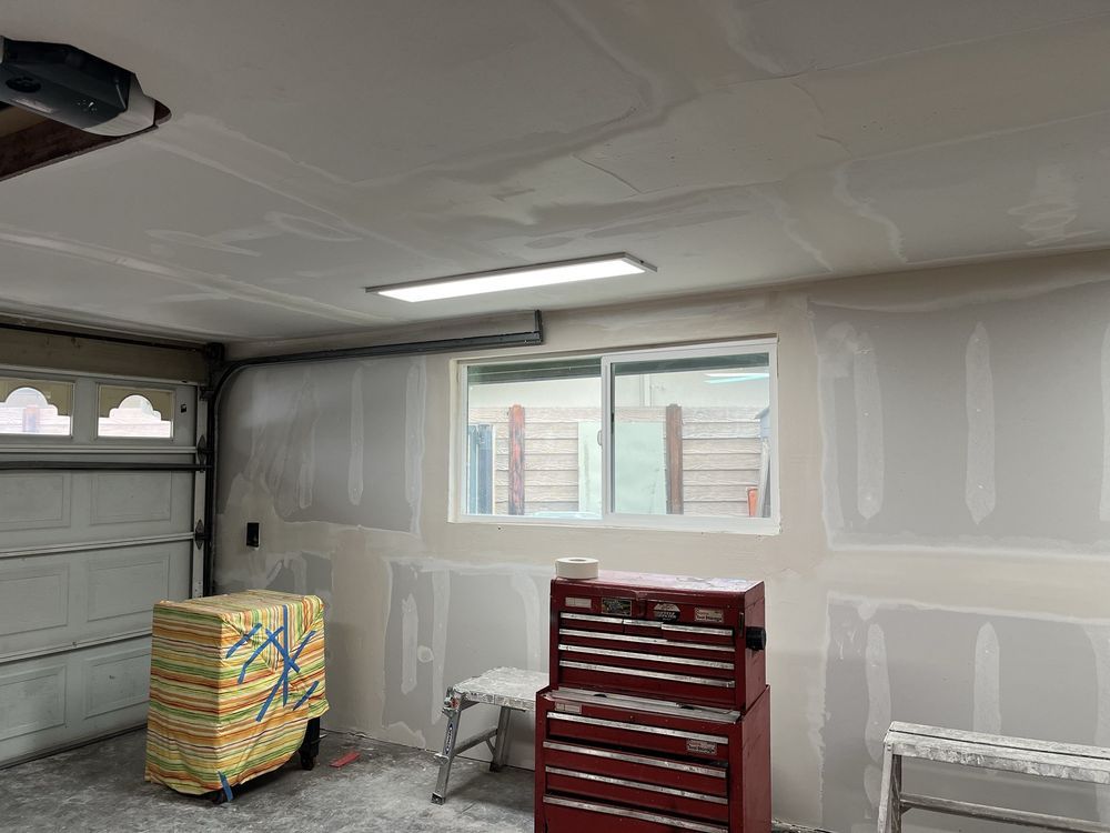 Sheet rock ceiling taped and window done